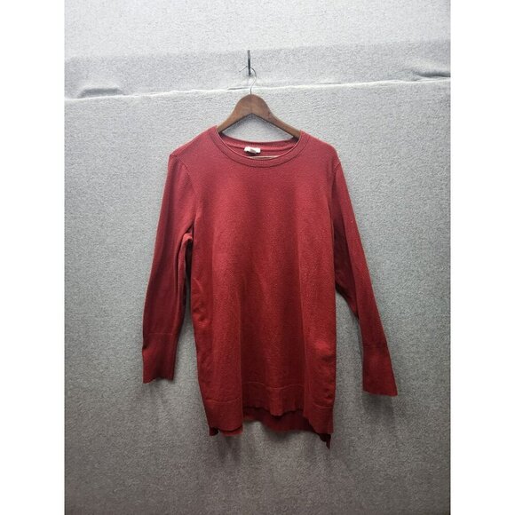 J. Jill Womens Red Long Sleeve Sweatshirt XL Cotton/Polyester Blend - Picture 1 of 4